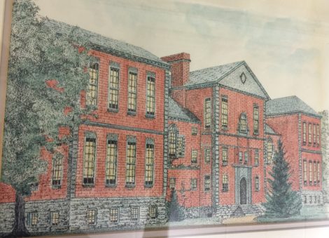 A rendering of the original Searles School.