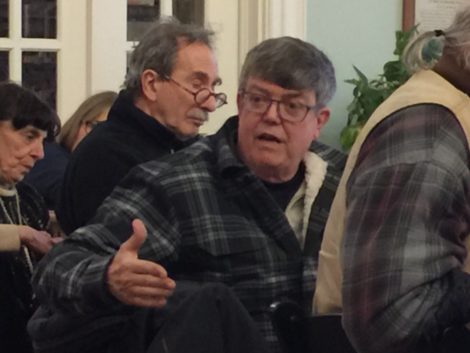 HRI Executive Director Tim Gray at CCC meeting. To his left in the photo is Benno Friedman. Photo: Heather Bellow