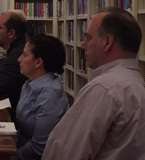 Mass DEP officials Eva Tor and John Ziegler. Photo: Heather Bellow