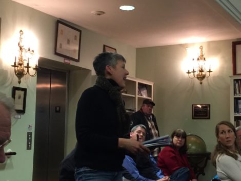 Housatonic resident Michelle Loubert, asking why Housatonic should be the site for a toxic waste landfill. Photo: Heather Bellow