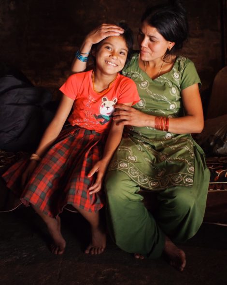 Nisha Pariyar and mother