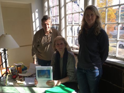 Fred and Sally Harris, with project manager Alexandra Lincoln. Photo; David Scribner