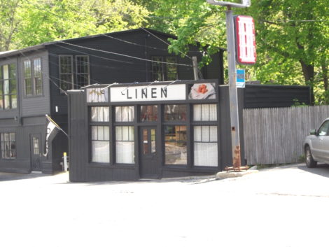 William Caligari Interior Design has expanded to a small building just south of its main building near the Brown Bridge, called Linen. (Bernard A. Drew photo 2016)