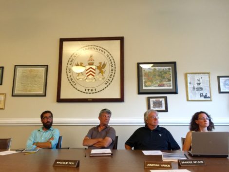 Planning Board Members Jeremy Higa, Malcolm Fick, Jonathan Hankin and Chair Brandee Nelson. Photo: Heather Bellow.