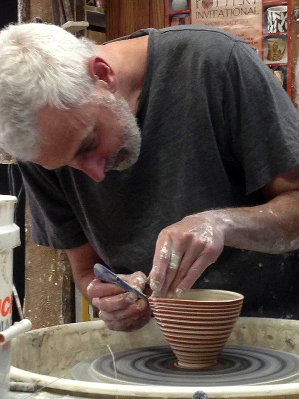 Potter Daniel Bellow at work.