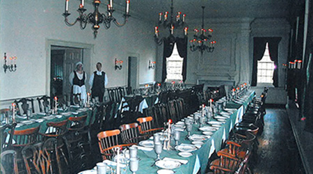 The interior of the City Tavern.