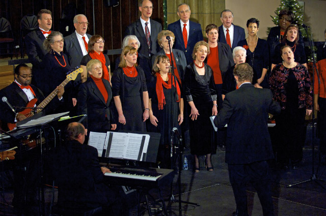 The Messengers and the Gospel Gang at a 2011 holiday concert at the First United Methodist Church in Pittsfield.