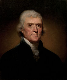 1800 portrait of Thomas Jefferson by Rembrandt Peale.