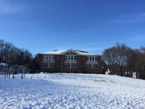 The dormant Housatonic Elementary School was to have been a component of Stephen Muss's redevelopment concept. Photo: Heather Bellow