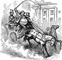 Boss Tweed rides rough-shod over democracy.