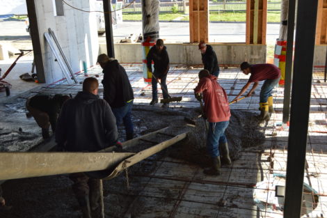 Northern Foundations, Inc, poured cement for the foundation at 198 Main St. Photo: Gabriel Napoleon