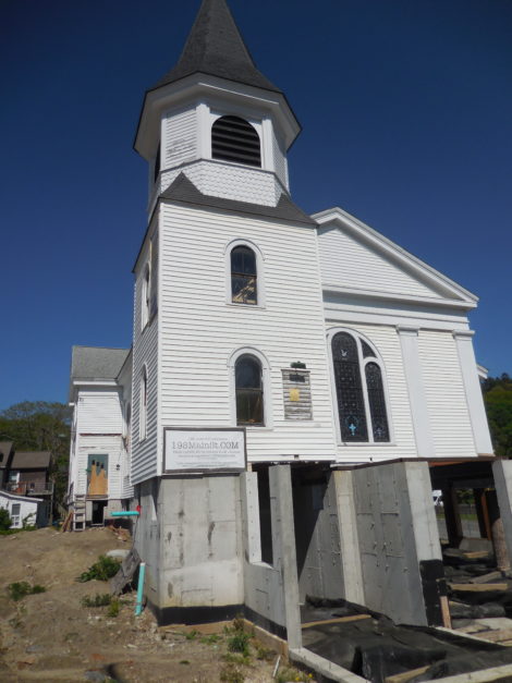 The United Methodist Church still under construction. Photo: Terry Cowgill