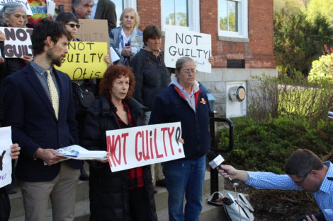 Christopher Sabo, Vivienne Simon and Sue Baxter of the Sugar Shack Alliance. Photo: Terry Cowgill