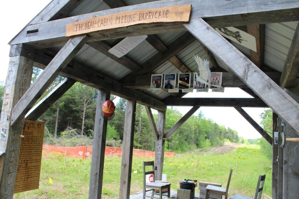 The Thoreau cabin sits on the edge of activity. Photo: Terry Cowgill