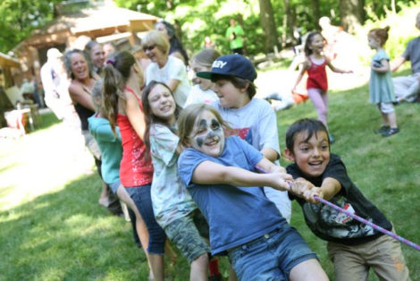 The Mother's Day Tug-of War at Flying Deer. Photo: Hannah Van Sickle
