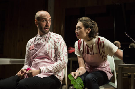 Gabriel Levey as Todd; Madeline Wise as Joan. Photo: Maria Baranova