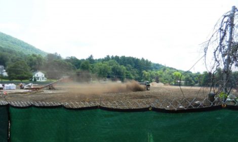 The dusty bioremediation process in the summer of 2014 involved discing the parcel and applying a remediation 'factor.' Photo: David Scribner