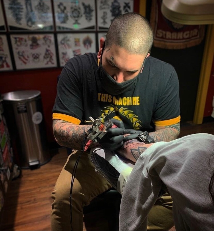 Tattoo being done in the Berkshires