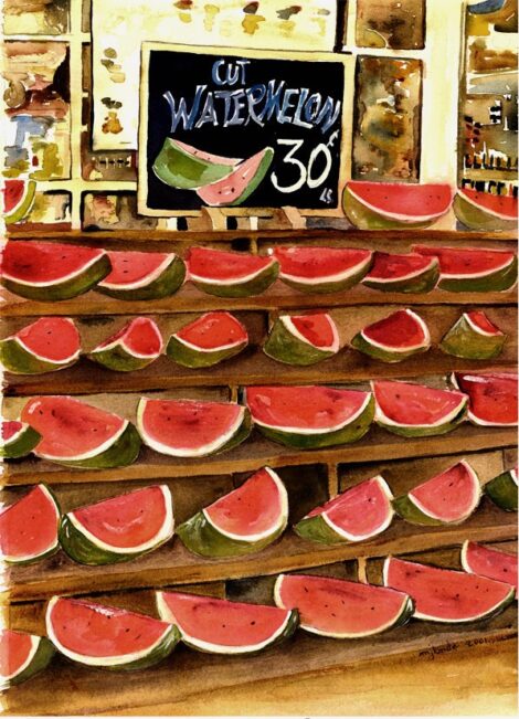 ‘Watermelons at Guidos’ by Marguerite Bride.