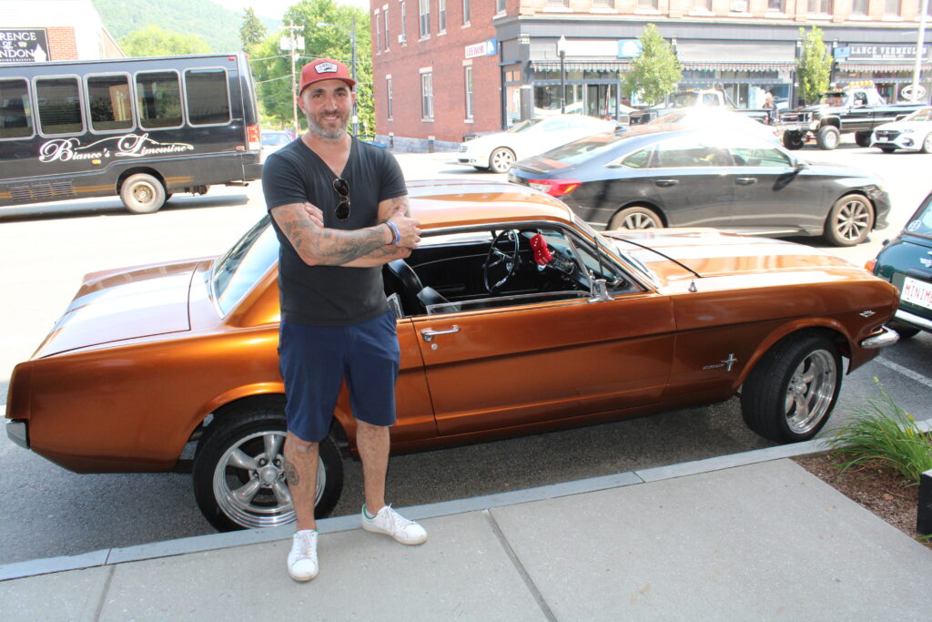 Shimi Rotches, of Great Barrington, with his 1965 Ford Mustang. Photo by Shaw Israel Izikson.