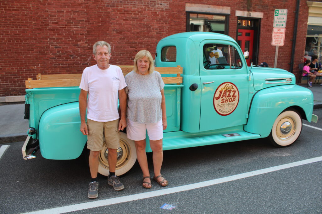 Mike and Cathy Martin from Sheffield and their 1949 F1 Ford. Photo by Shaw Israel Izikson.