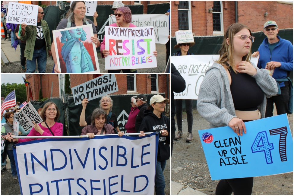 Some of the thousands of protestors who took part in the No Kings rally in Pittsfield. Photos by Shaw Israel Izikson.