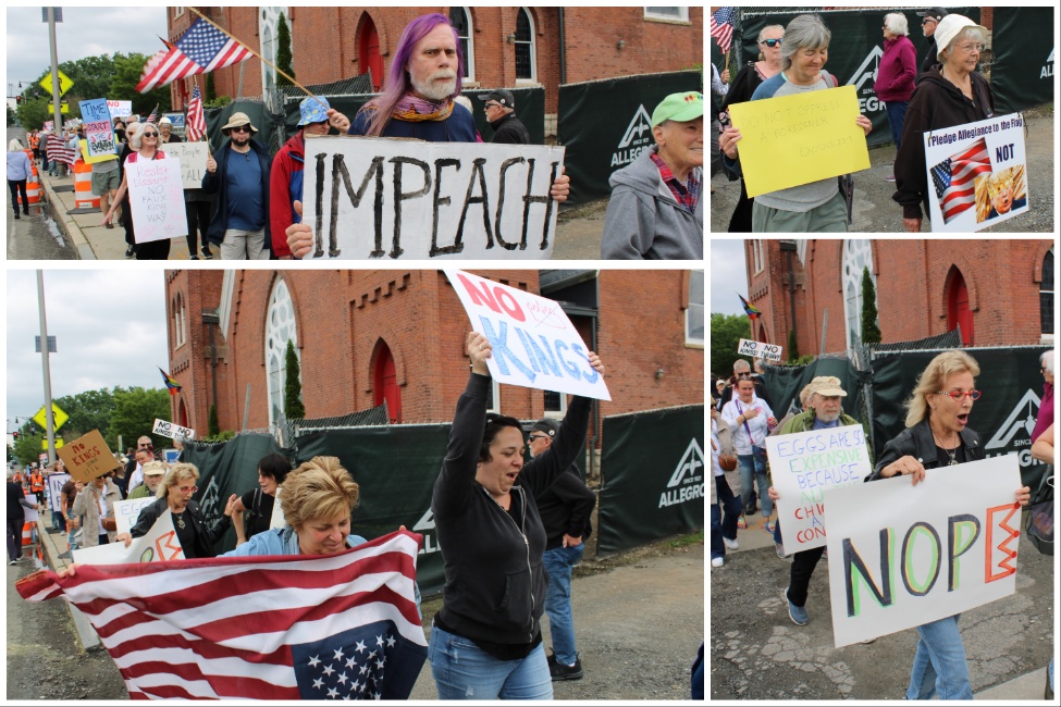 Some of the thousands of protestors who took part in the No Kings rally in Pittsfield. Photos by Shaw Israel Izikson.