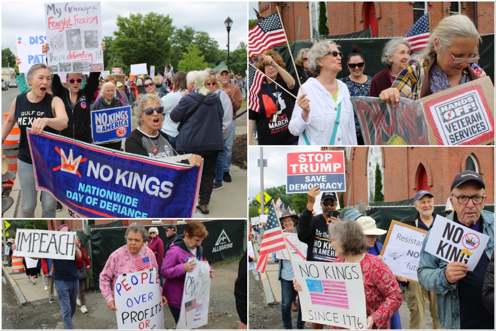 Some of the thousands of protestors who took part in the No Kings rally in Pittsfield. Photos by Shaw Israel Izikson.
