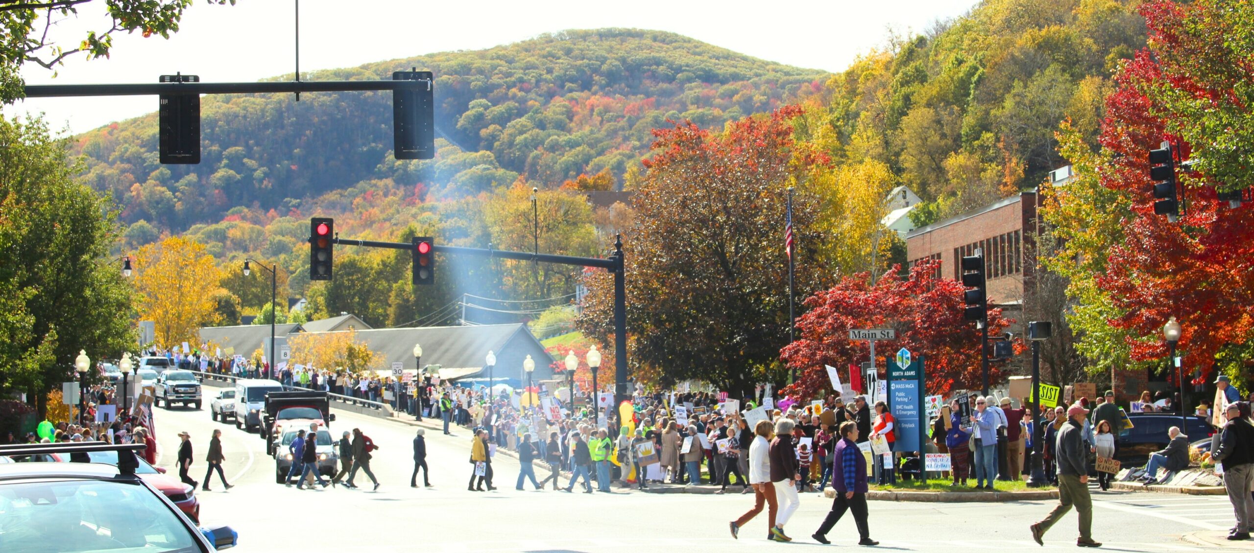 North Adams No Kings rally at City Hall. Photo by Kimma Stark.