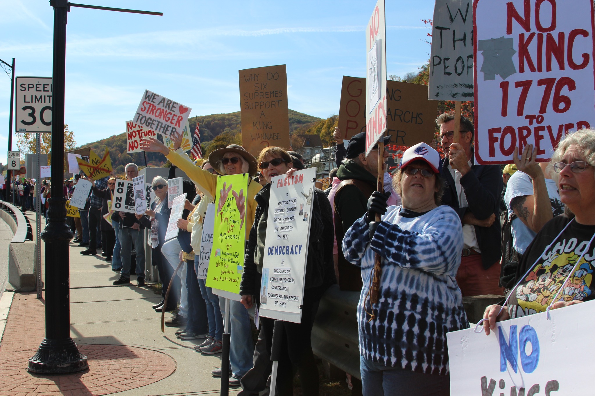 North Adams No Kings rally at City Hall. Photo by Kimma Stark.