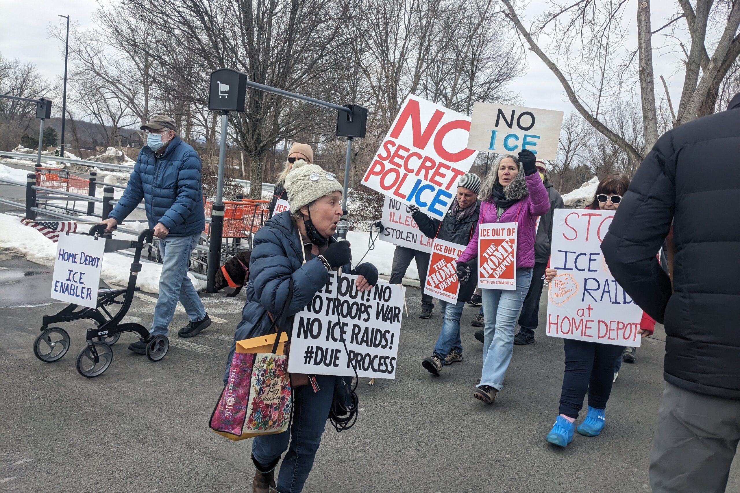 To protest Home Depot’s silence on ICE raids, demonstrators peacefully ...